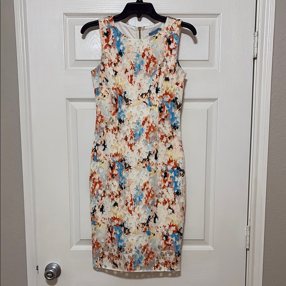 ANTONIO MELANI Multicolored Sheath Midi Dress
